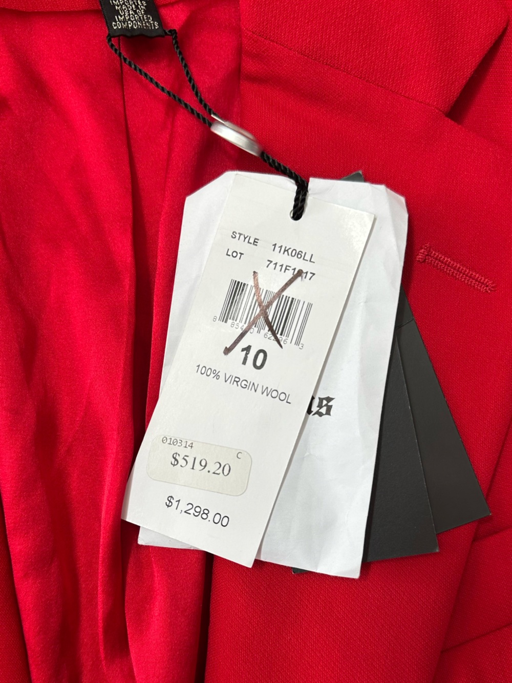 NWT Ralph Lauren Bold Red Single-Button Blazer - Picture 12 of 16